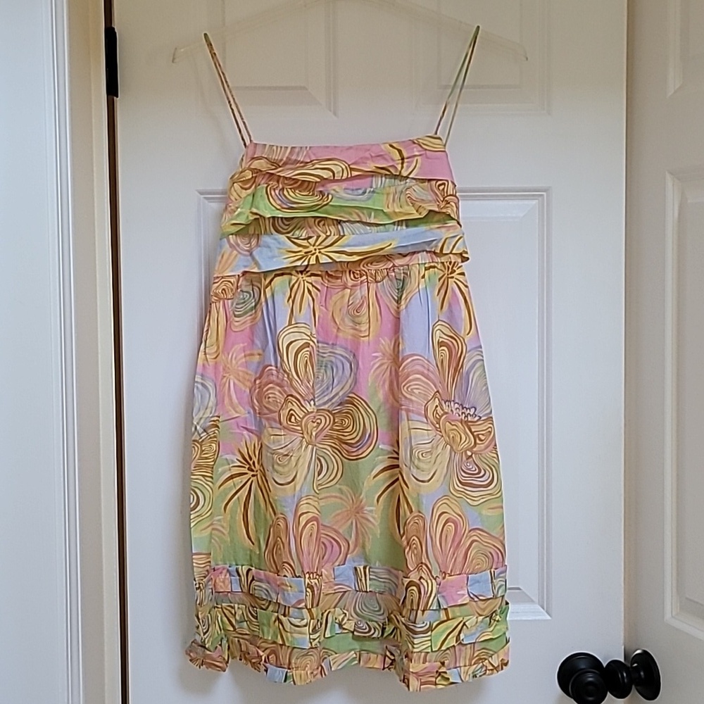 Farm Rio Anthropologie Sleeveless Floral Mini Dress L NWT - Picture 3 of 9